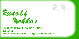 rudolf makkos business card